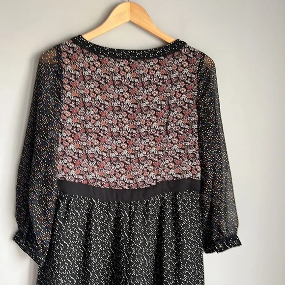 Anthropologie Floreat Country Side Mixed Print Prairie Maxi Dress - Picture 8 of 12